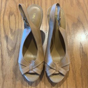 Nine West Nude Wedges